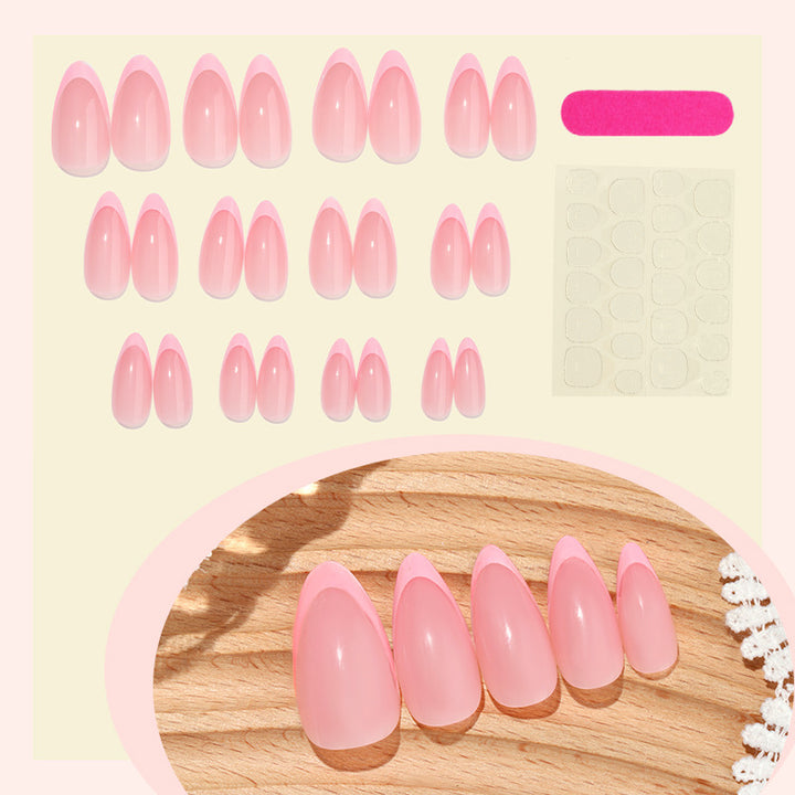 Premium Press-On Nail Set with Elegant French Tip Design Kalsten