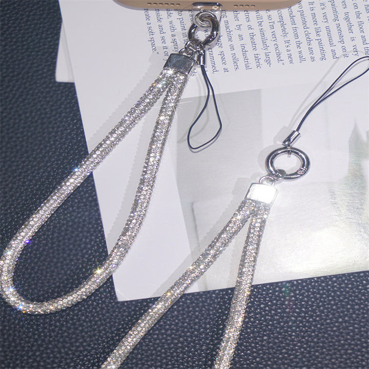 Sparkling Rhinestone Phone Lanyard Holder Kalsten