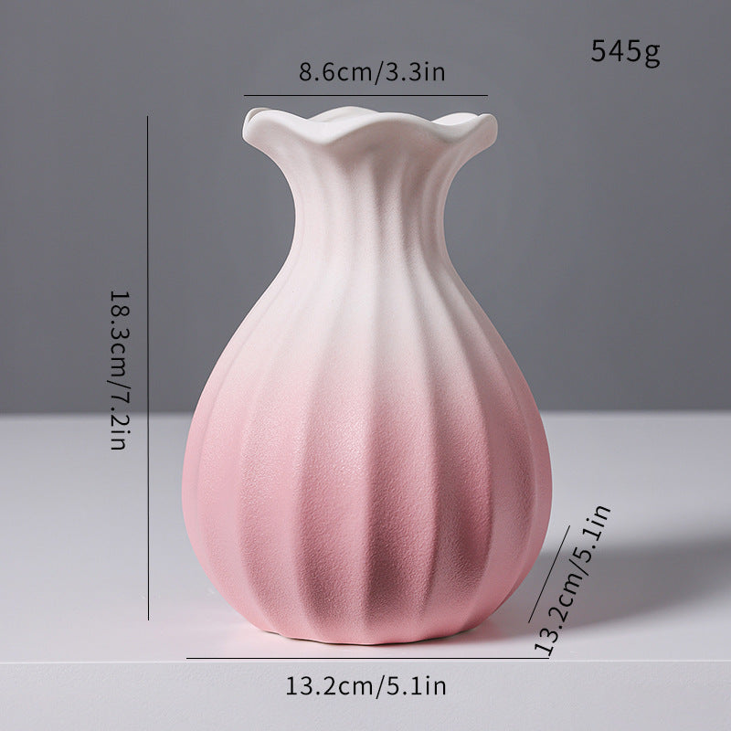 Elegant Woven Ceramic Flower Vase