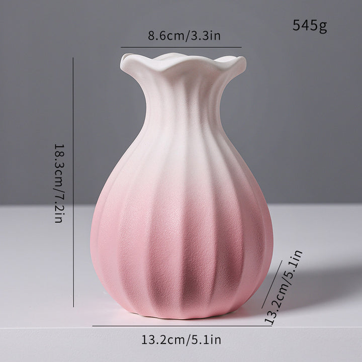 Elegant Woven Ceramic Flower Vase