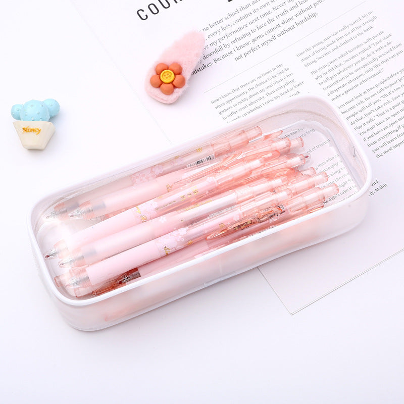 Transparent Pencil Case with Floral Design Kalsten