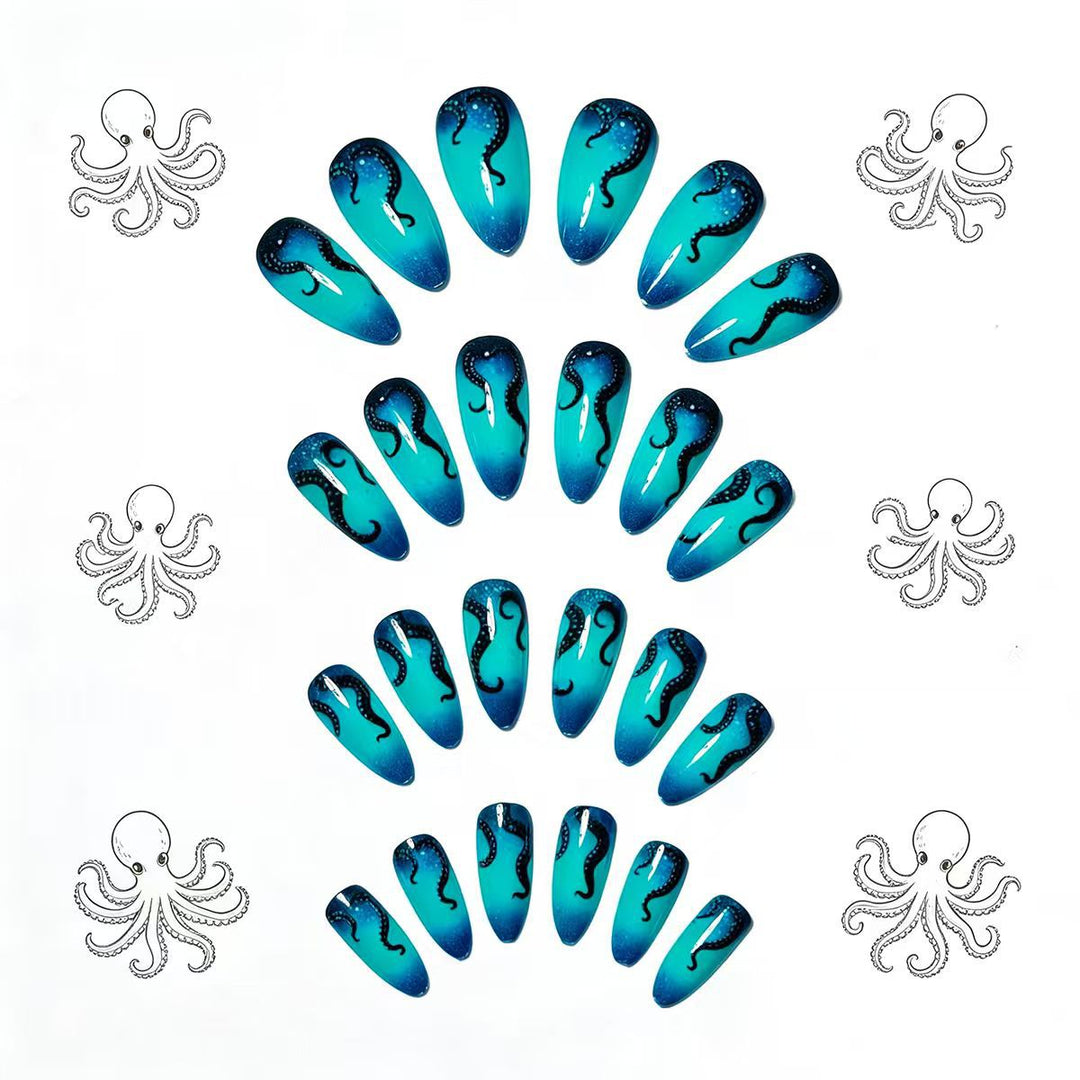 Creative Art Nails in Maritime Tentacle Design Kalsten