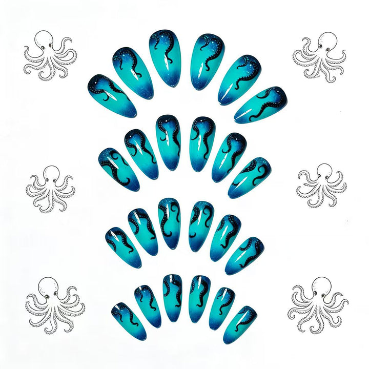 Creative Art Nails in Maritime Tentacle Design Kalsten