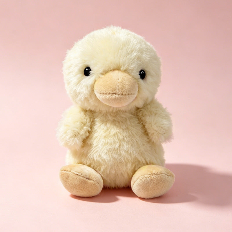 Plush Sitting Duck Soft Toy with Ultra-Soft Faux Fur and Bean-Fill Body Kalsten