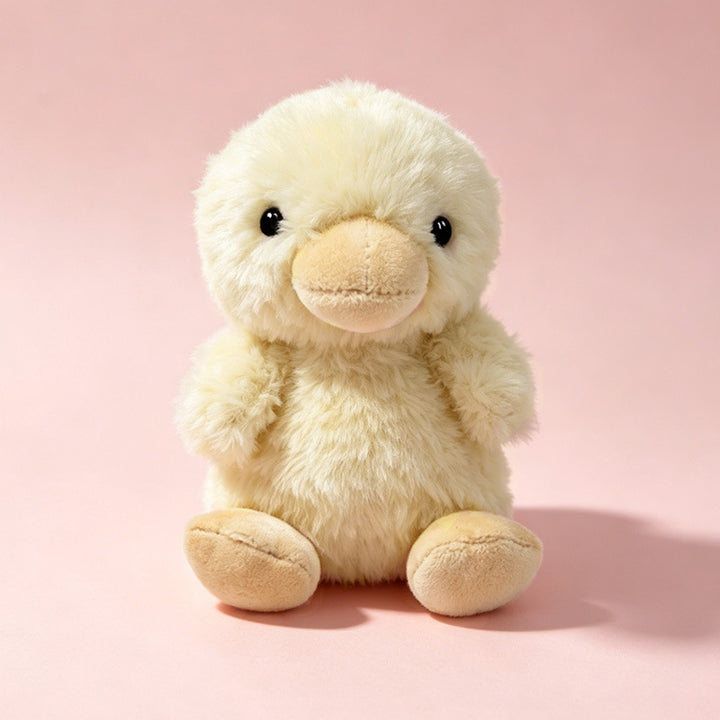 Plush Sitting Duck Soft Toy with Ultra-Soft Faux Fur and Bean-Fill Body Kalsten
