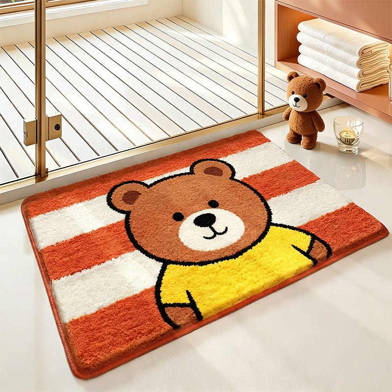 Playful Cartoon Bunny Bath Mat Kalsten