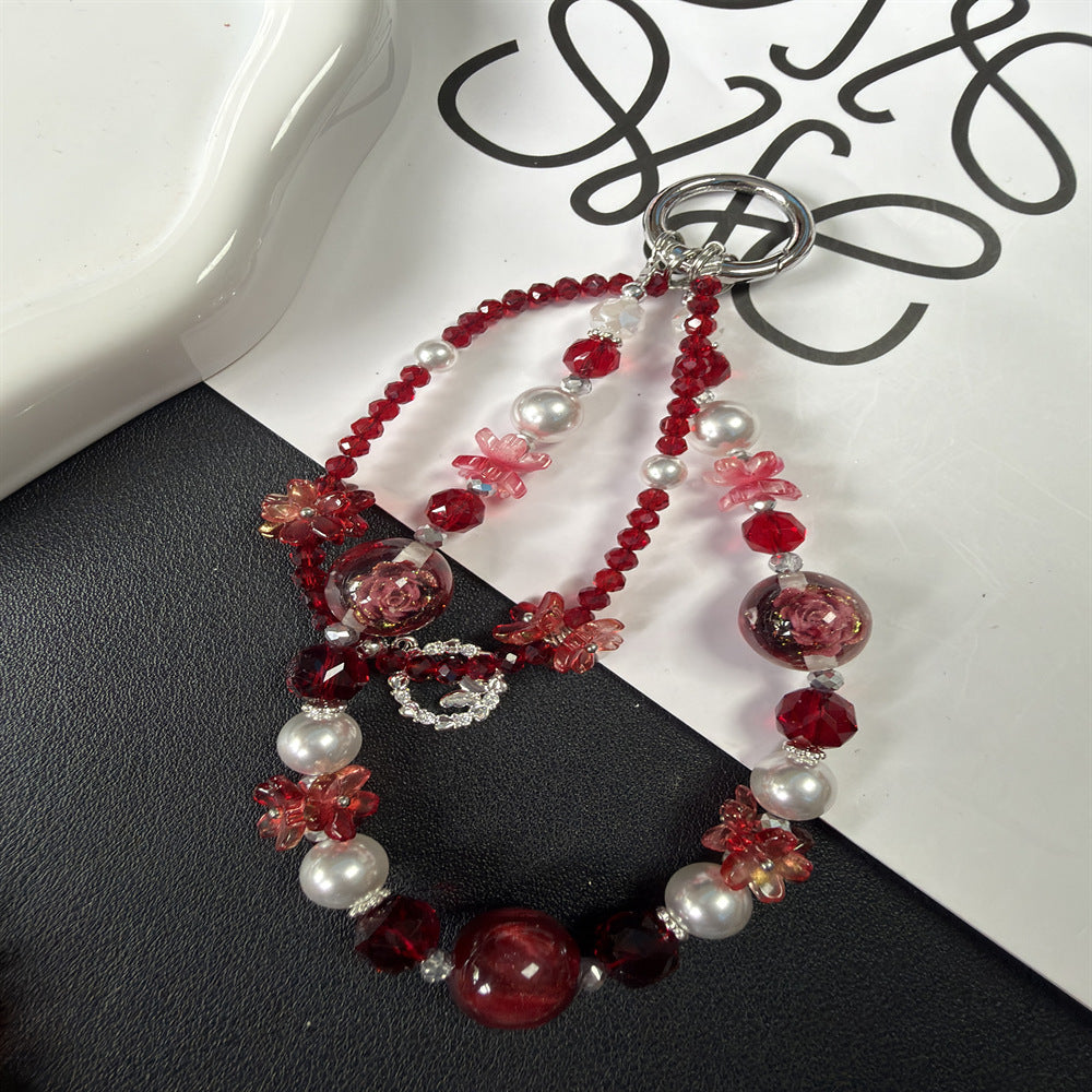 Floral Beaded Charm Necklace Kalsten