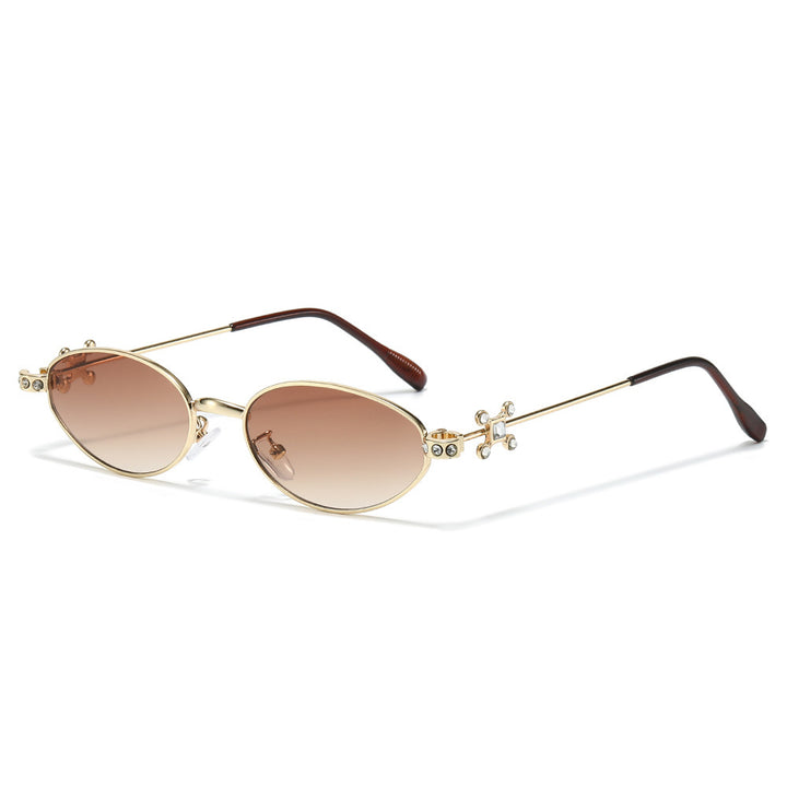 Elegant Rhinestone-Embellished Cat-Eye Sunglasses Kalsten