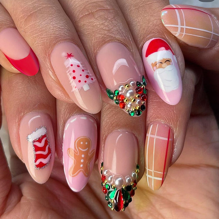 Festive Themed Press-On Nail Art Collection Kalsten