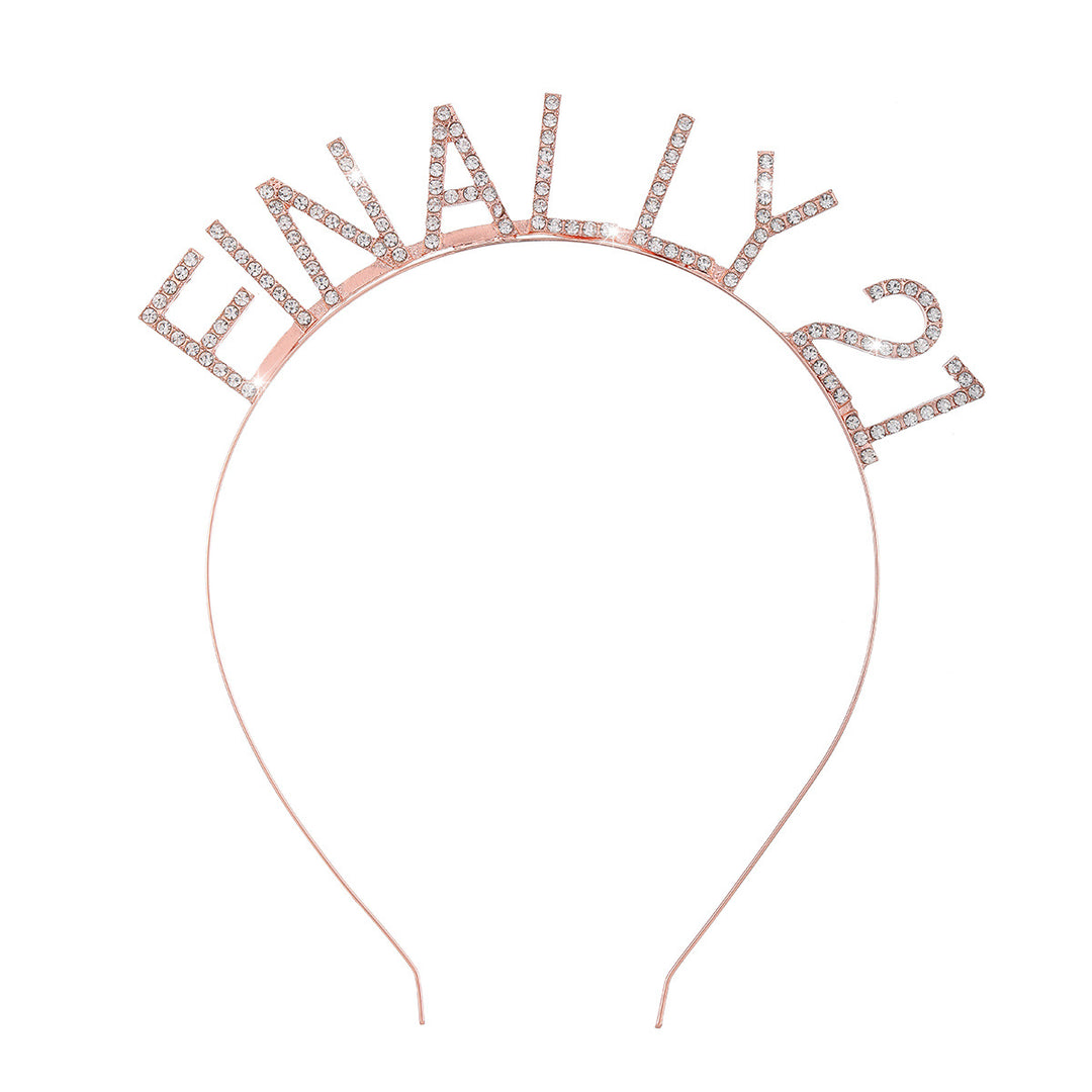 Women's Glittering Hairband with Inscription Kalsten