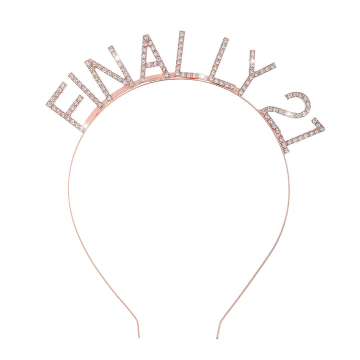 Women's Glittering Hairband with Inscription Kalsten
