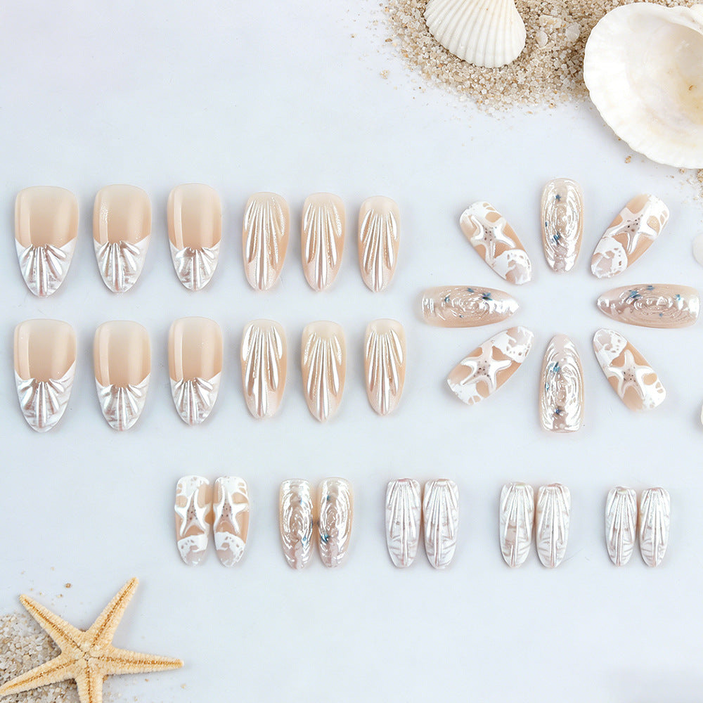 Artistic Ocean-Inspired Gel Nail Design Kalsten