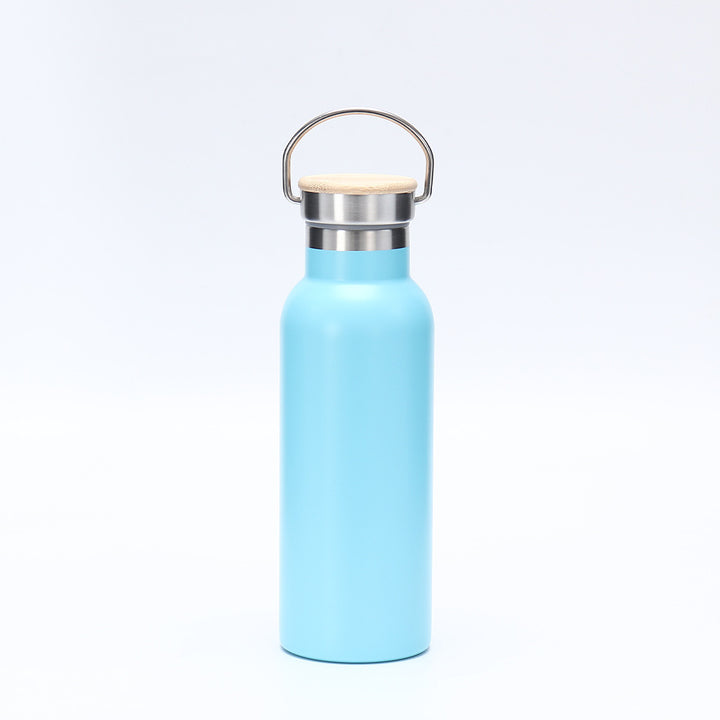 Women's insulated stainless steel drinking bottle with wooden lid Kalsten