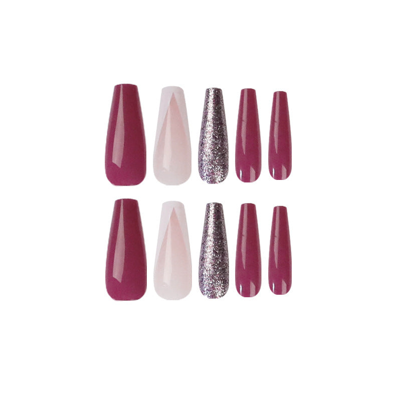 Artful Nail Extensions with Glamorous Glitter Effects Kalsten