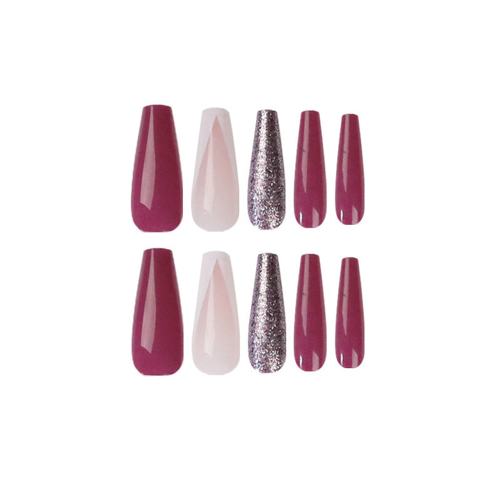 Artful Nail Extensions with Glamorous Glitter Effects Kalsten