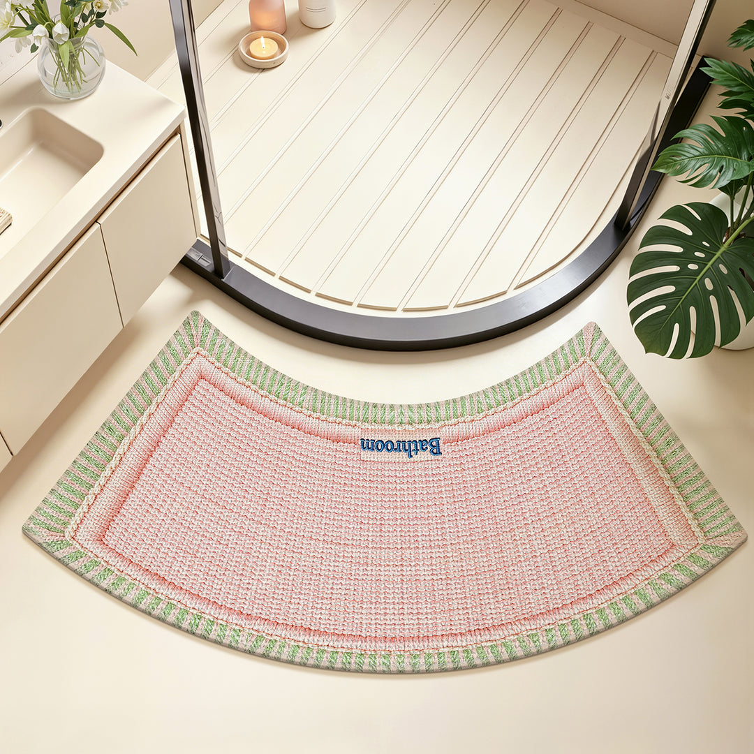 Elegant Curved Bath Mat