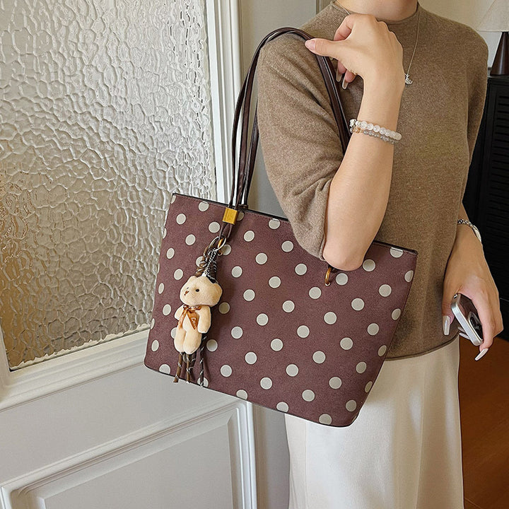 Spacious Polka Dot Tote Bag