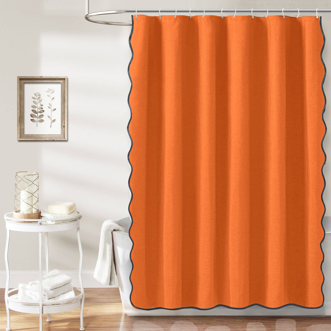 Elegant Scalloped Shower Curtain Kalsten