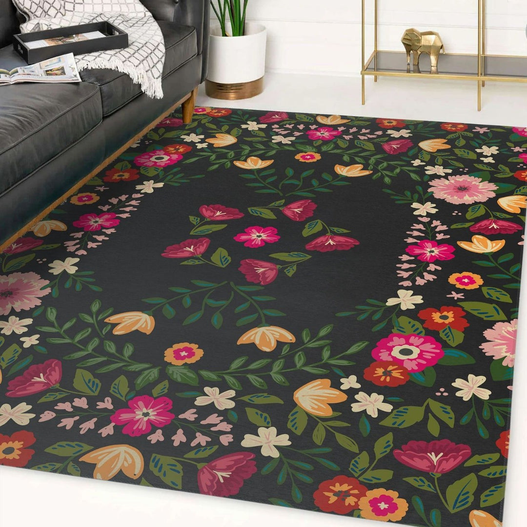 Floral Patterned Area Rug Kalsten