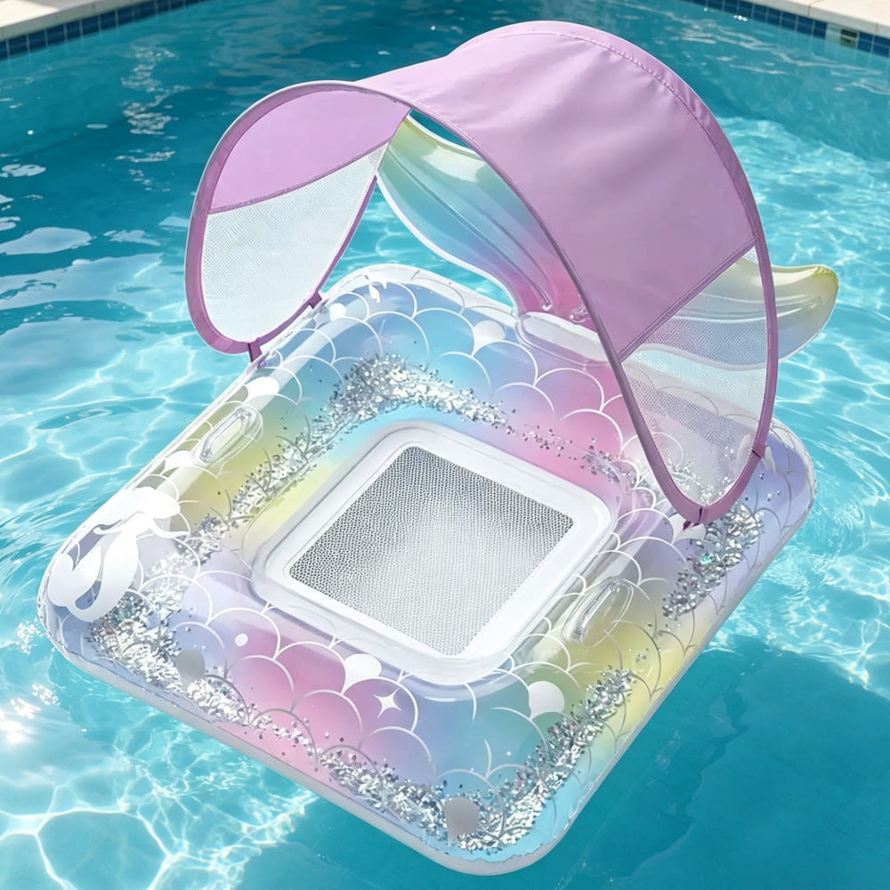 Inflatable Pool Lounger with Sun Canopy Kalsten