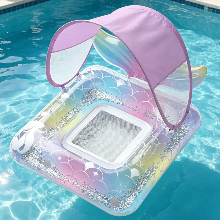 Inflatable Pool Lounger with Sun Canopy Kalsten