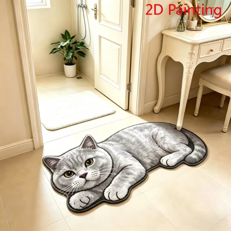 Cozy Cat-Shaped Bath Mat