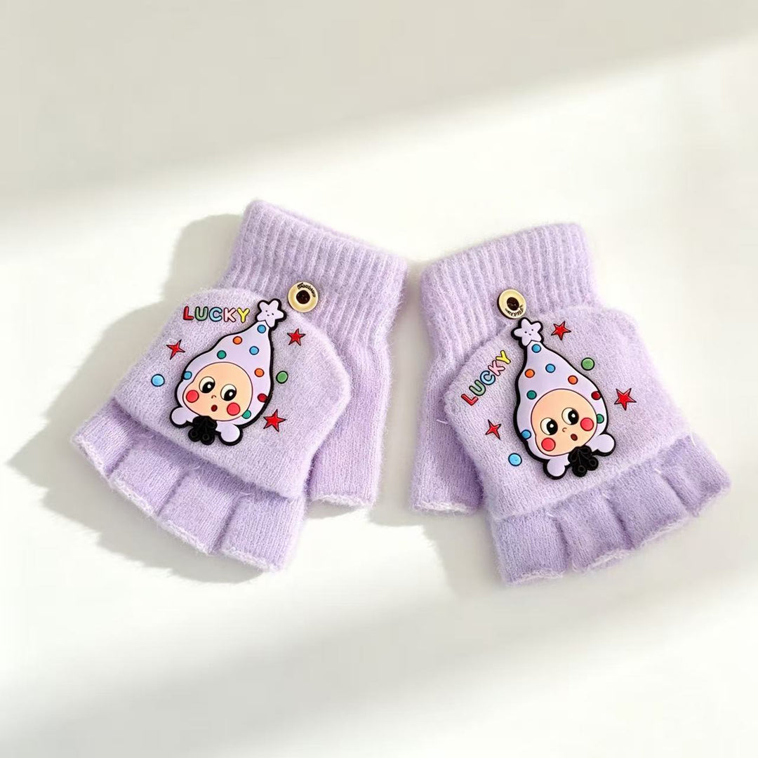 Cute Cartoon-Themed Fingerless Gloves Kalsten