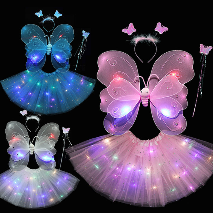 Girls' Enchanting Light-Up Butterfly Costume Set