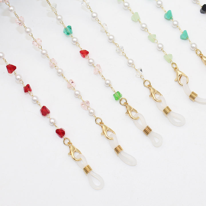 Stylish Pearl and Crystal Eyewear Chain Kalsten