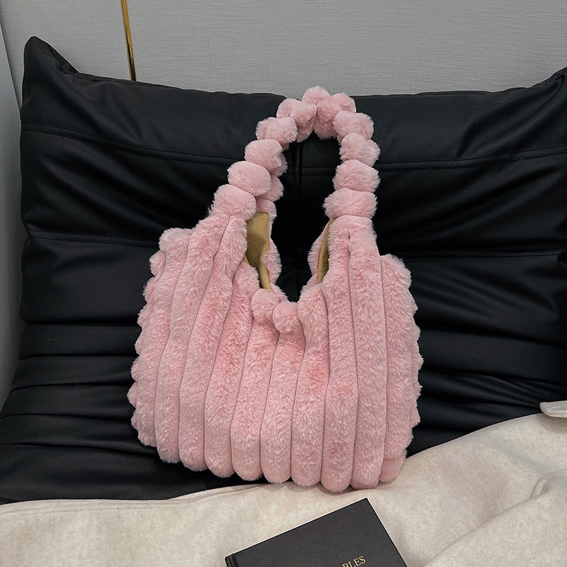 Plush Oversized Shoulder Bag