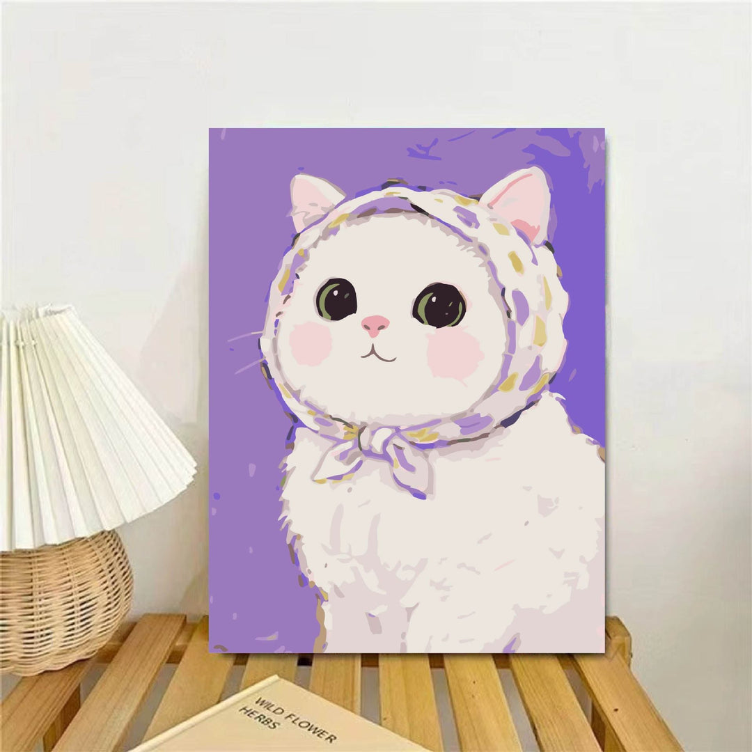 Cat-Themed Illustrated Wall Art Print Kalsten