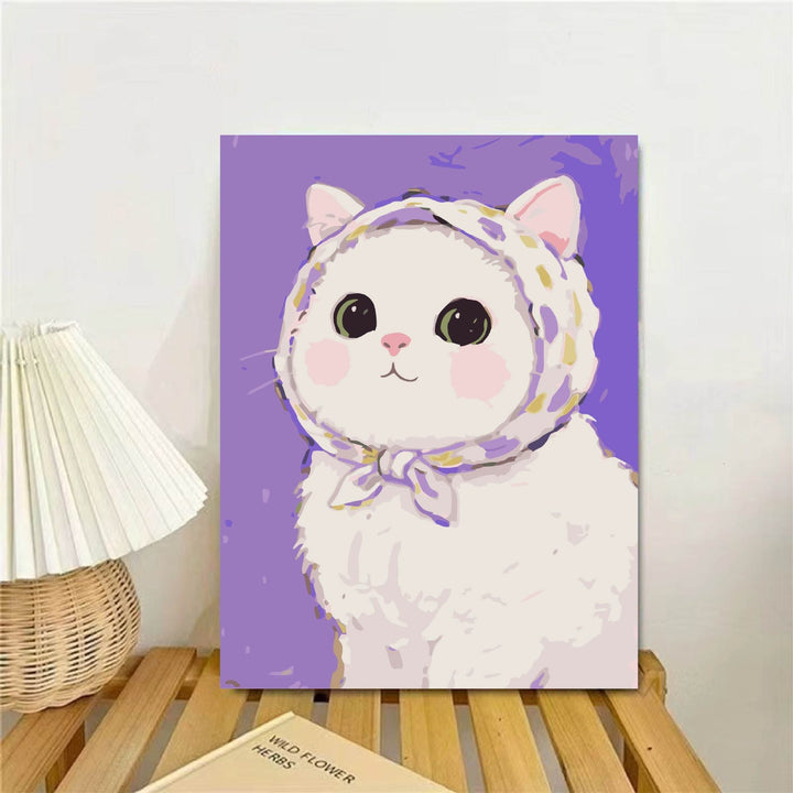 Cat-Themed Illustrated Wall Art Print Kalsten