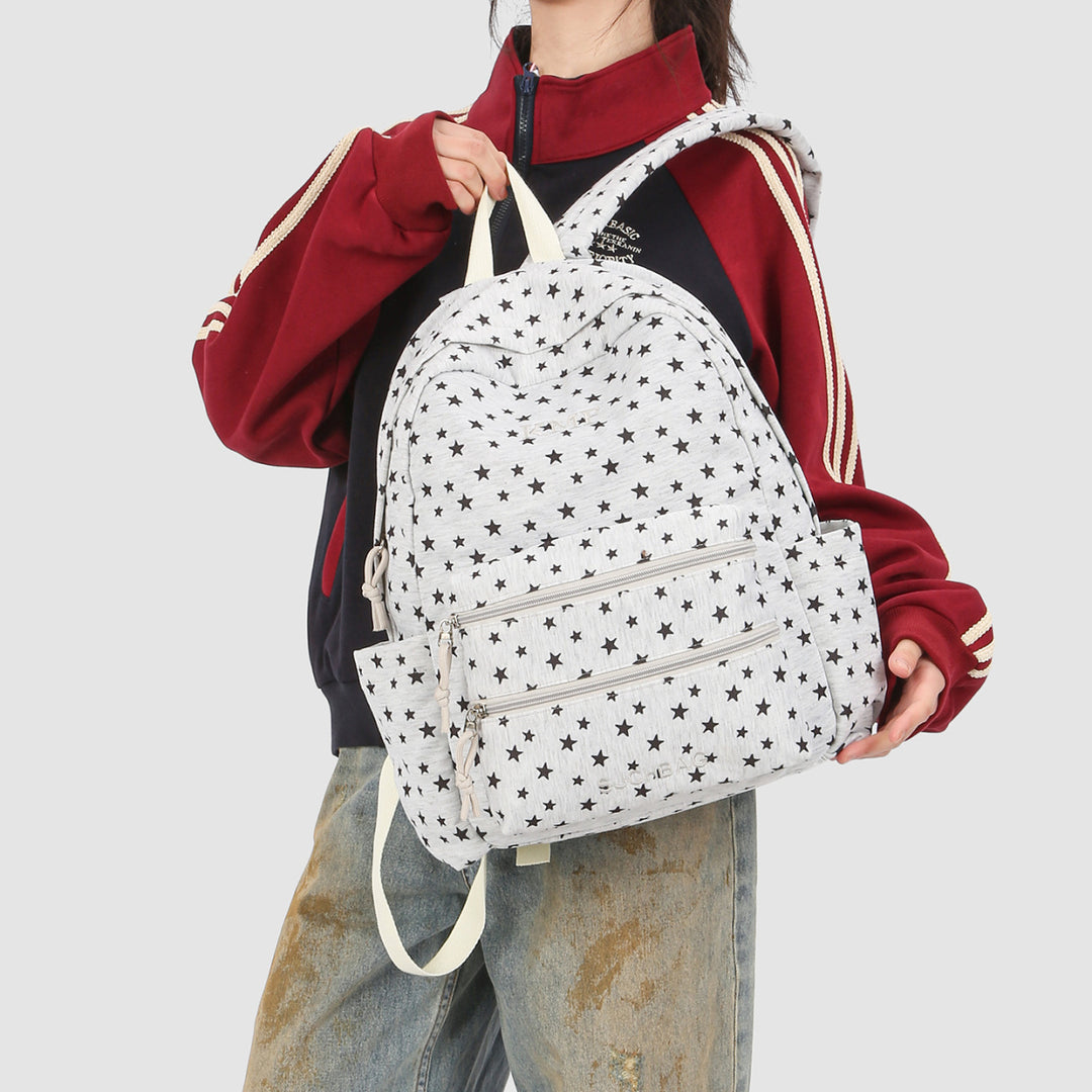 Backpack with Stylish Star Design and Versatile Compartments Kalsten