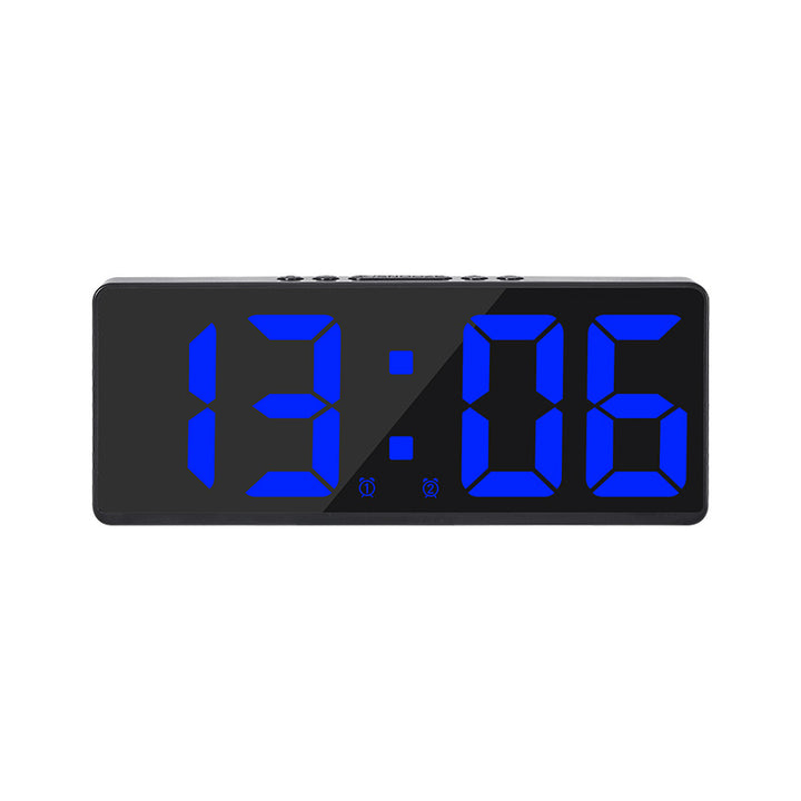 Digital LED alarm clock with large, light blue display and snooze function Kalsten
