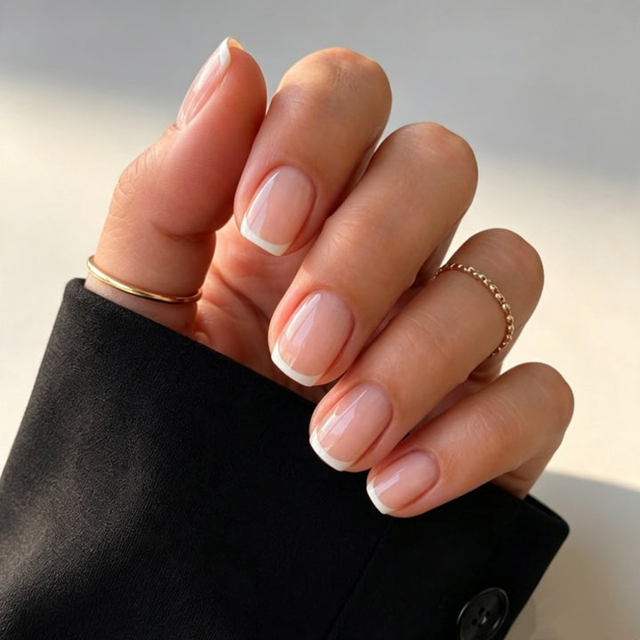 Artificial Nail Art with Elegant French Tip Kalsten