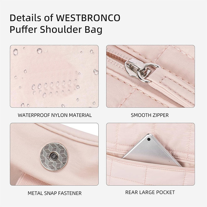 Padded shoulder bag with modern quilted design Kalsten