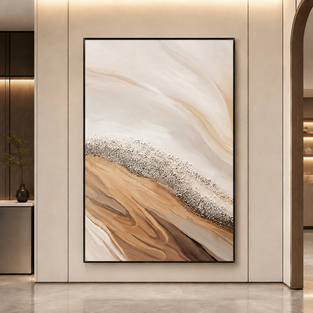 Coastal Wave Textured Canvas Artwork