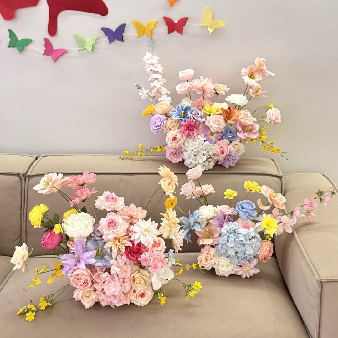 Vibrant Artificial Floral Centerpiece Arrangement
