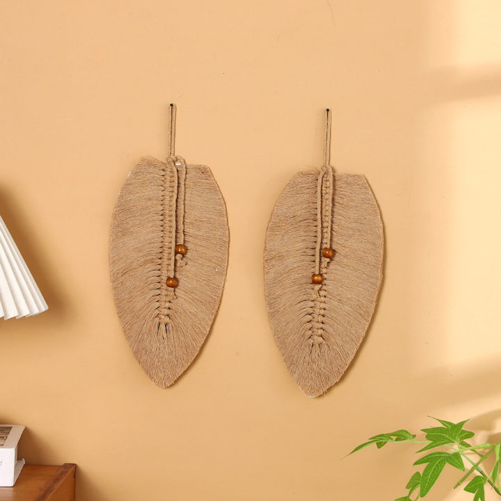 Leaf-Shaped Macrame Wall Art Kalsten