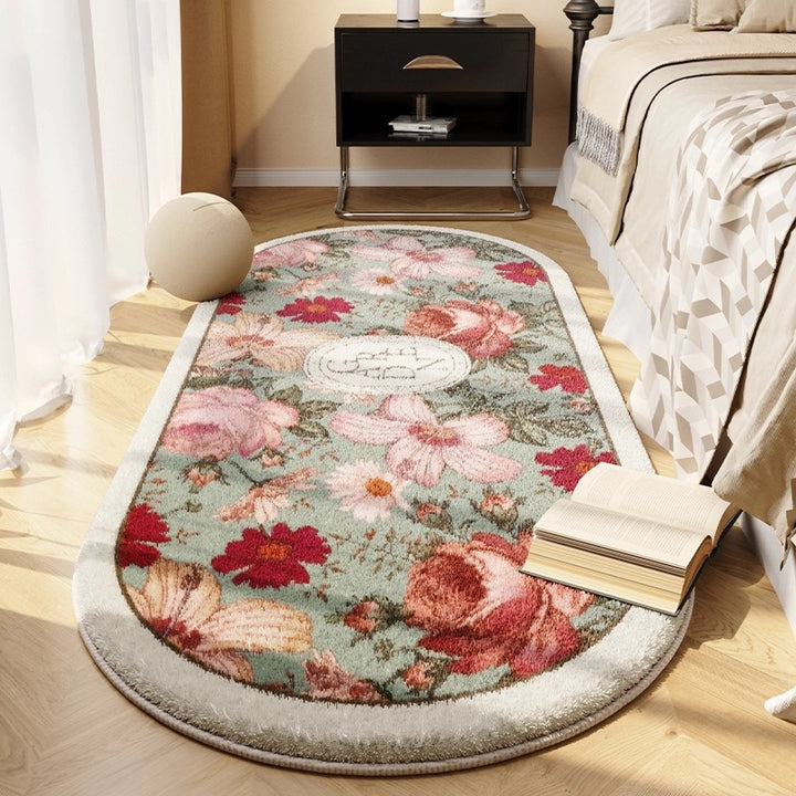 Vintage Checkerboard Pattern Area Runner Rug