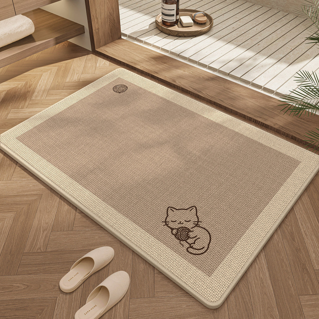 Cute Cat Design Bath Mat Kalsten