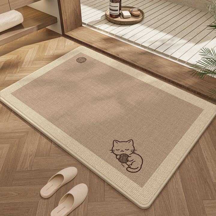 Cute Cat Design Bath Mat Kalsten