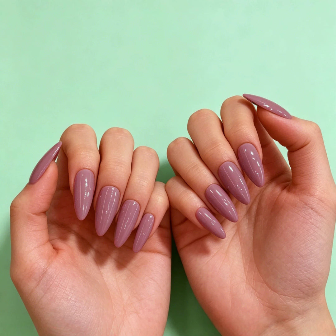 Almond-Shaped Gel Nail Enhancements Kalsten