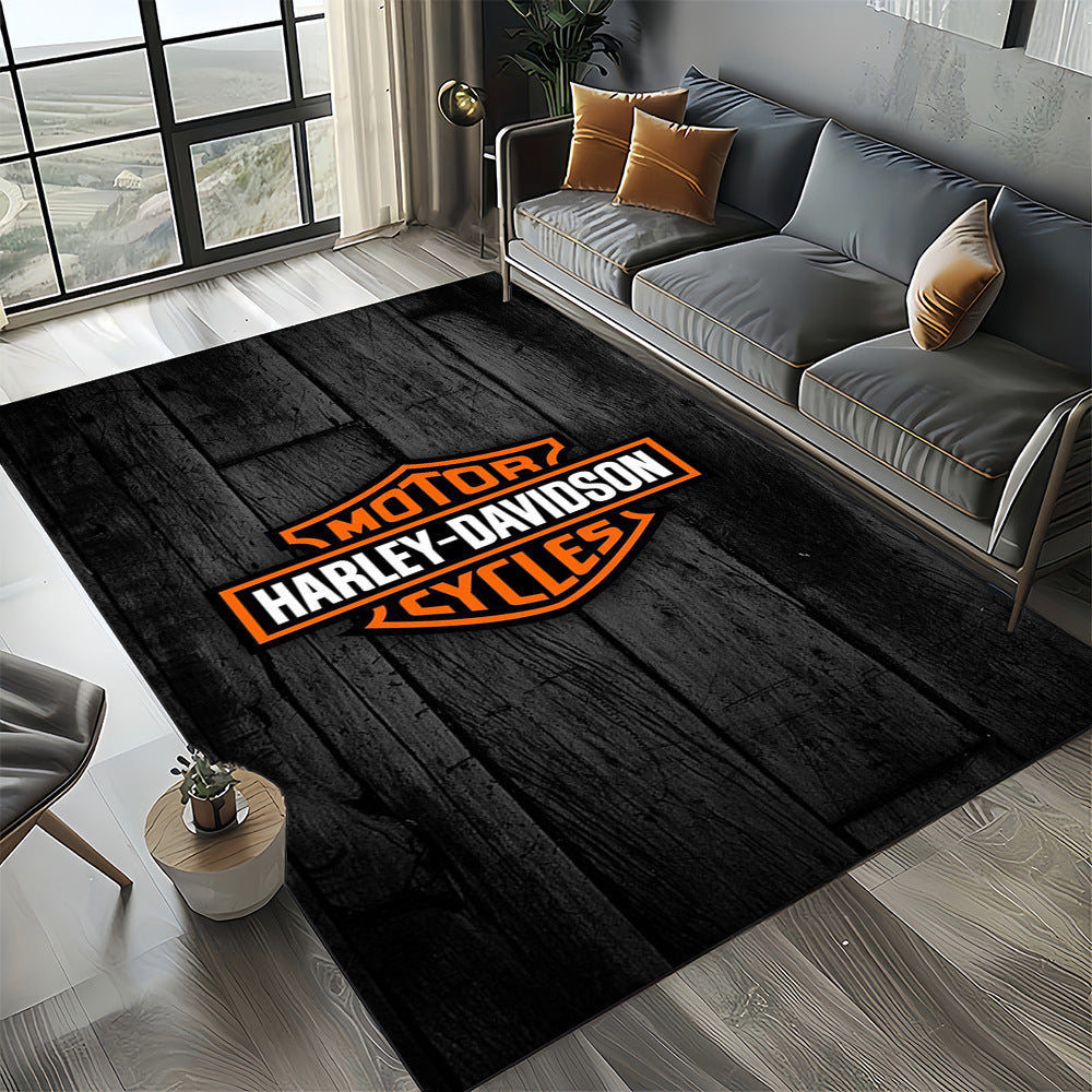 Harley Davidson Logo Area Rug