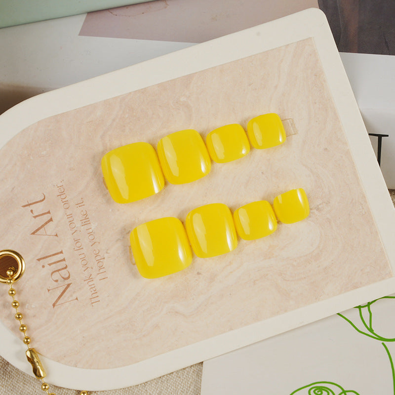 Glossy Square Press-On Toenail Set Kalsten