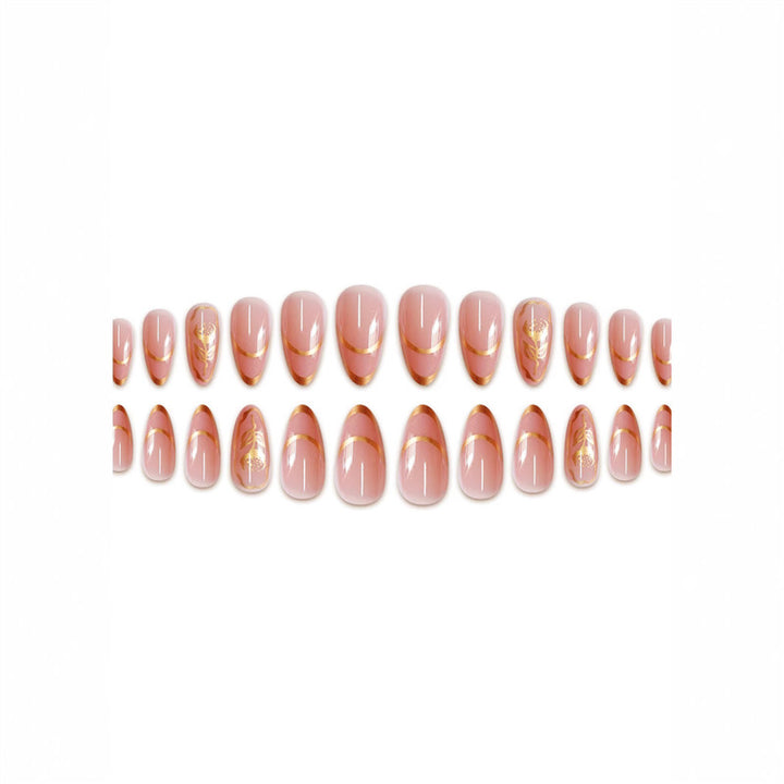 Elegant Floral Stiletto Press-On Nails Kalsten