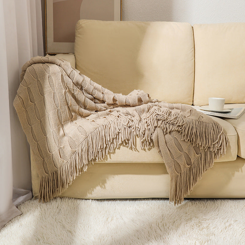 Cozy Textured Throw Blanket Kalsten