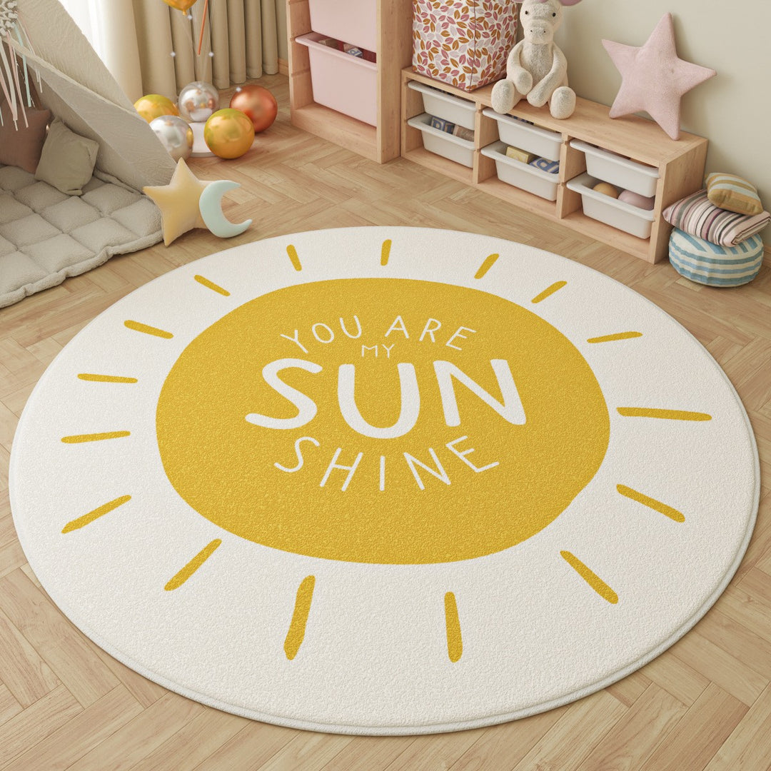 Playful Inspirational Round Area Rug Kalsten