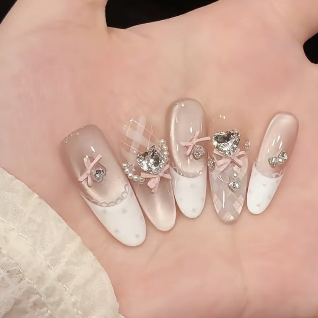 Decorative Bow Accent Press-On Nail Art Set Kalsten