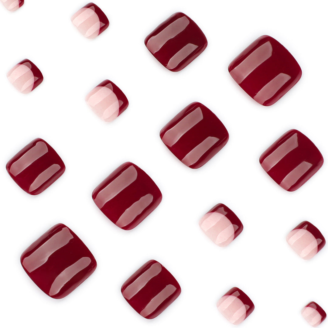 Artistic toenail design with elegant color gradient Kalsten